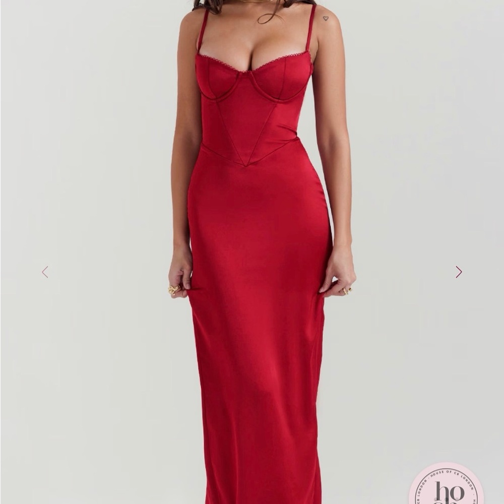 House of CB Stefania Ruby Red Dress XS Regular Cup NWOT